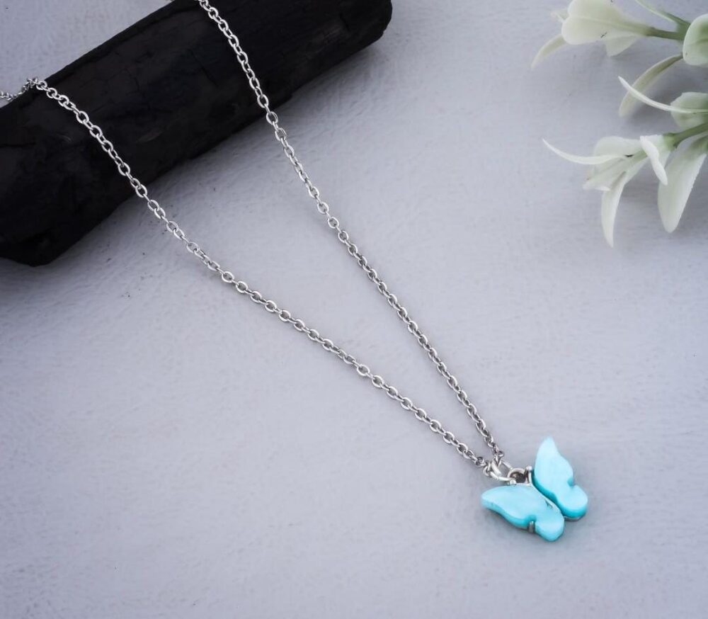 Sky Butterfly Necklace Chain For Women & Girls