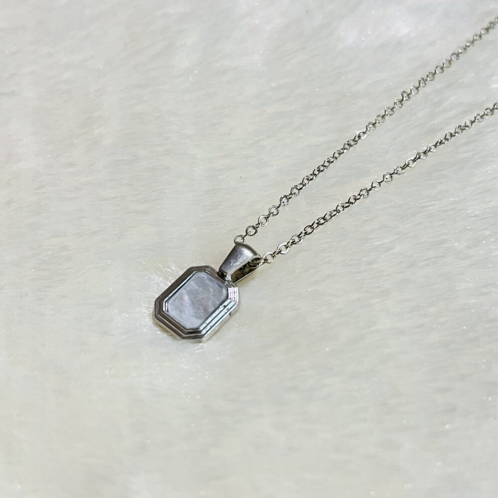 Korean Style White Ruby Necklace Chain Pendent for Women and Girls also for Gifts